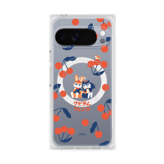 Premium Square Case with Pixelsnap［ Kuppyramu Friends - Cherry ］
