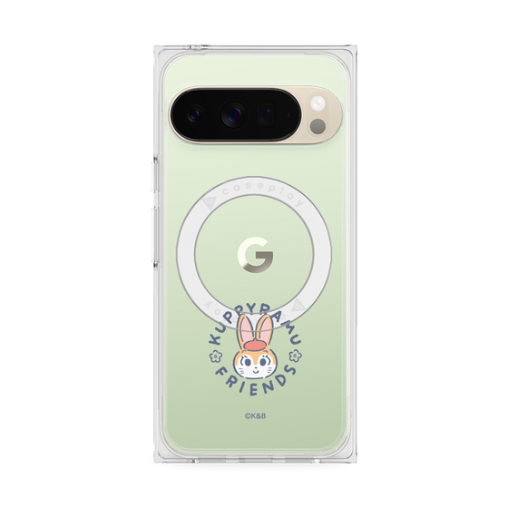 Premium Square Case with Pixelsnap［ Kuppyramu Friends - Logo - Kuppy ］