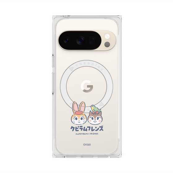 Premium Square Case with Pixelsnap［ Kuppyramu Friends - Logo - Nakayoshi  ］