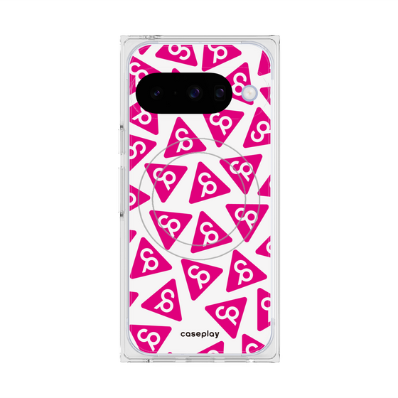 Premium Square Case with Pixelsnap［ Original - CASEPLAY Logo Mark - Pink ］