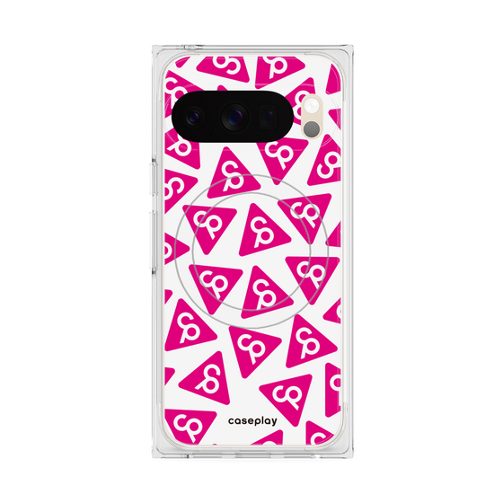 Premium Square Case with Pixelsnap［ Original - CASEPLAY Logo Mark - Pink ］