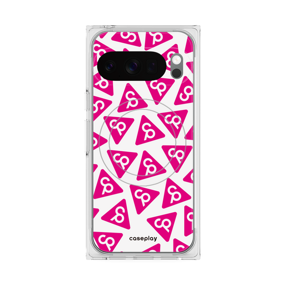 Premium Square Case with Pixelsnap［ Original - CASEPLAY Logo Mark - Pink ］