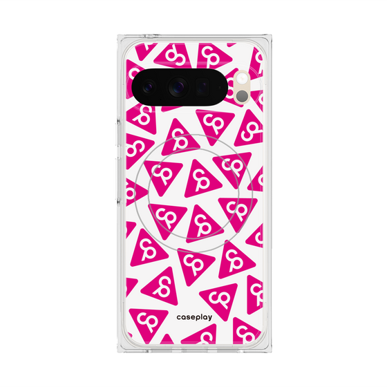 Premium Square Case with Pixelsnap［ Original - CASEPLAY Logo Mark - Pink ］