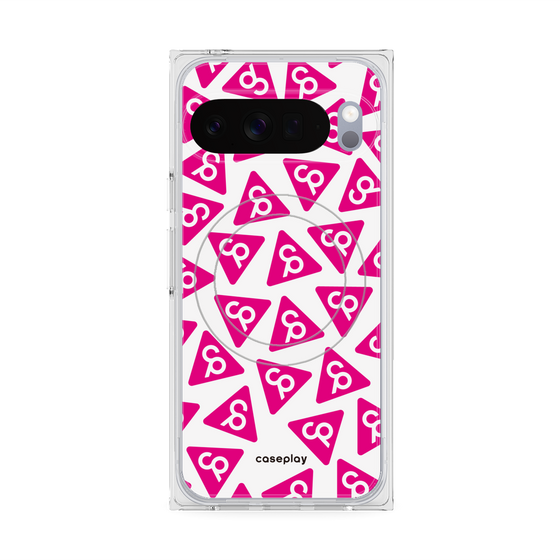 Premium Square Case with Pixelsnap［ Original - CASEPLAY Logo Mark - Pink ］