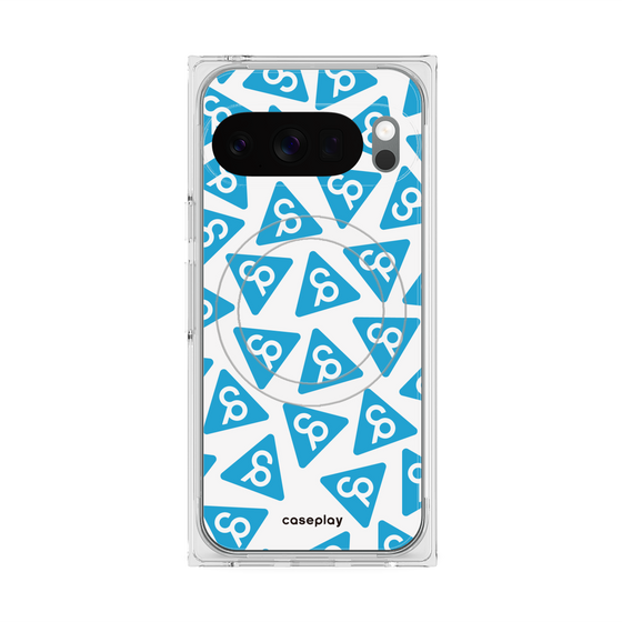 Premium Square Case with Pixelsnap［ Original - CASEPLAY Logo Mark - Light Blue ］