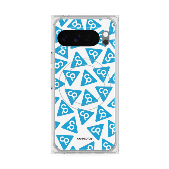 Premium Square Case with Pixelsnap［ Original - CASEPLAY Logo Mark - Light Blue ］