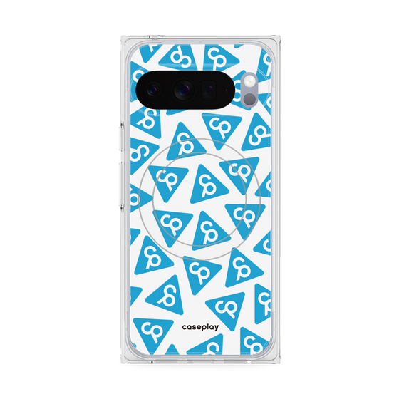 Premium Square Case with Pixelsnap［ Original - CASEPLAY Logo Mark - Light Blue ］