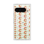 Premium Square Case with Pixelsnap［ Original - CASEPLAY Initial All-over Pattern - Orange ］