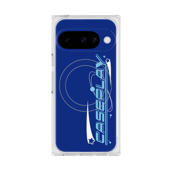 Premium Square Case with Pixelsnap［ Original - Y2K Arrange - Blue ］