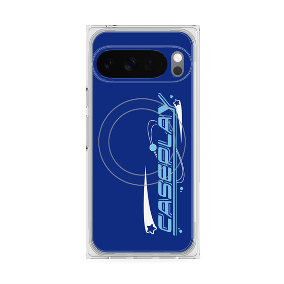 Premium Square Case with Pixelsnap［ Original - Y2K Arrange - Blue ］