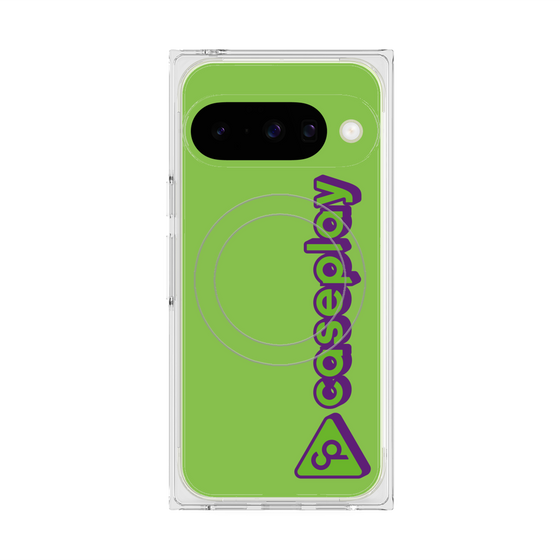 Premium Square Case with Pixelsnap［ Original - CASEPLAY Logotype - Green ］