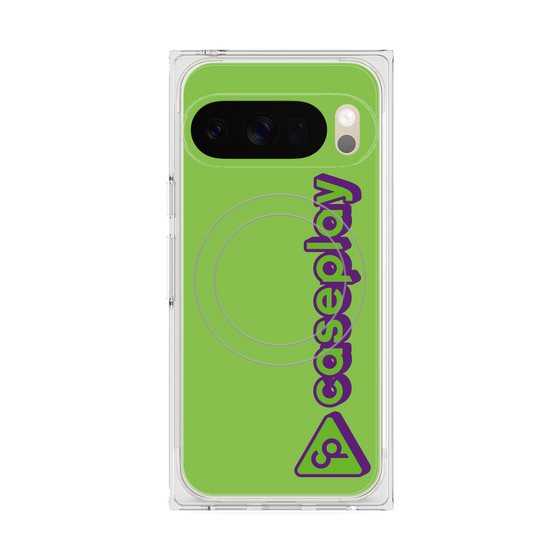 Premium Square Case with Pixelsnap［ Original - CASEPLAY Logotype - Green ］