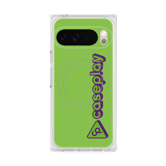 Premium Square Case with Pixelsnap［ Original - CASEPLAY Logotype - Green ］