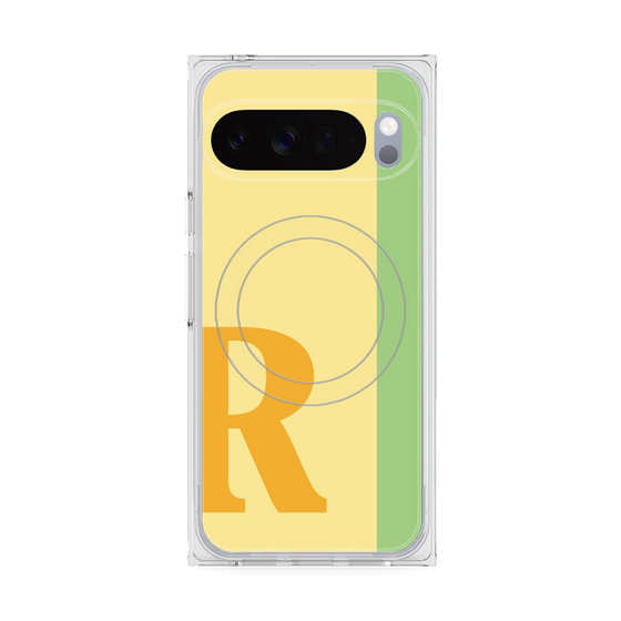 Premium Square Case with Pixelsnap［ Original - initial color line - R yellow ］
