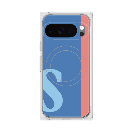 Premium Square Case with Pixelsnap［ Original - initial color line - S blue ］