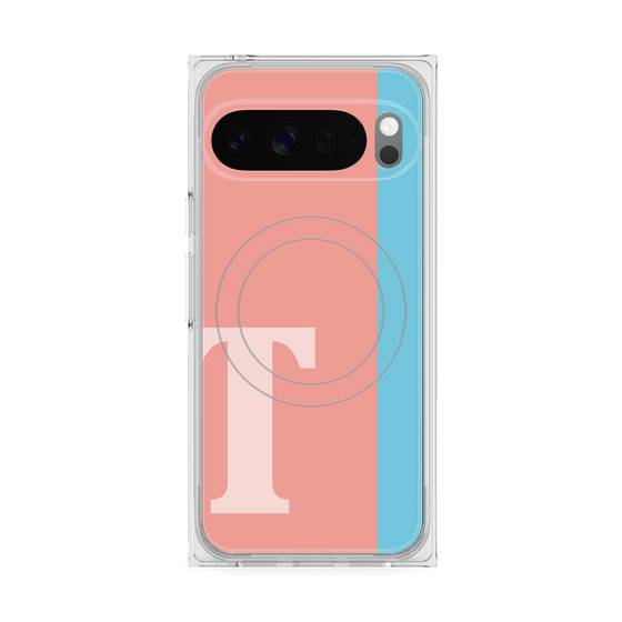 Premium Square Case with Pixelsnap［ Original - initial color line - T pink ］