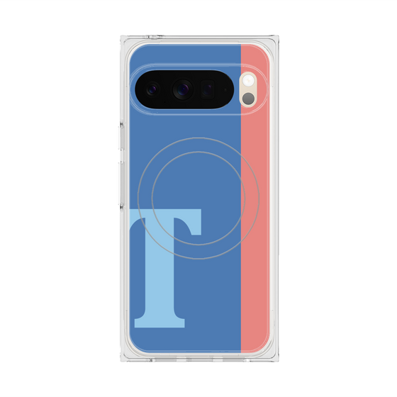 Premium Square Case with Pixelsnap［ Original - initial color line - T blue ］