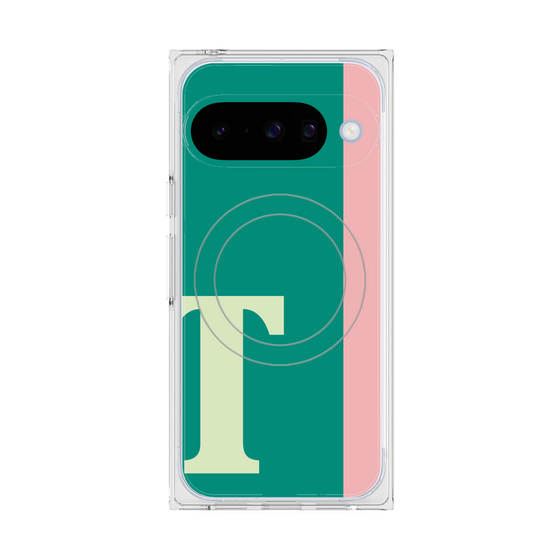 Premium Square Case with Pixelsnap［ Original - initial color line - T green ］