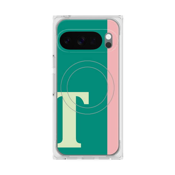 Premium Square Case with Pixelsnap［ Original - initial color line - T green ］