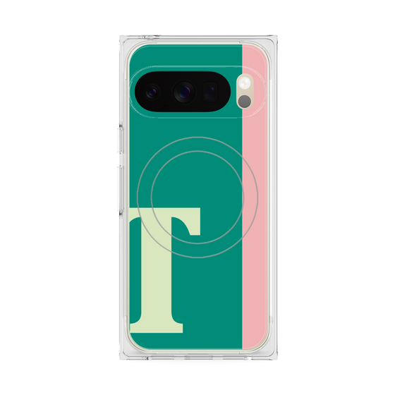 Premium Square Case with Pixelsnap［ Original - initial color line - T green ］