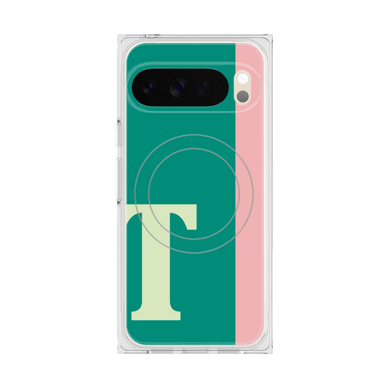 Premium Square Case with Pixelsnap［ Original - initial color line - T green ］