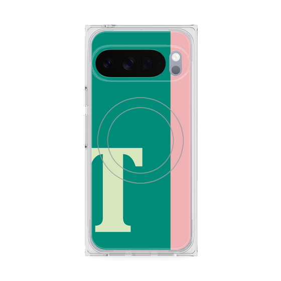 Premium Square Case with Pixelsnap［ Original - initial color line - T green ］