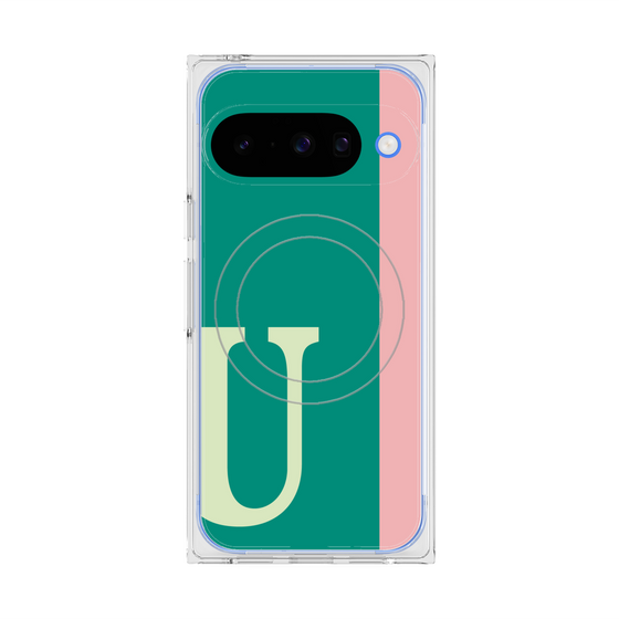 Premium Square Case with Pixelsnap［ Original - initial color line - U green ］