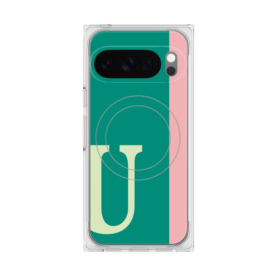Premium Square Case with Pixelsnap［ Original - initial color line - U green ］