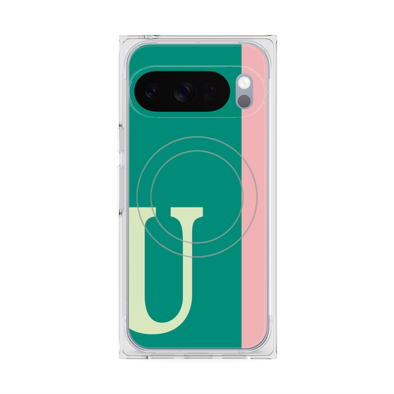 Premium Square Case with Pixelsnap［ Original - initial color line - U green ］