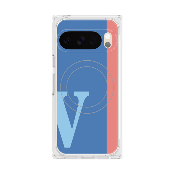 Premium Square Case with Pixelsnap［ Original - initial color line - V blue ］