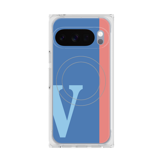 Premium Square Case with Pixelsnap［ Original - initial color line - V blue ］
