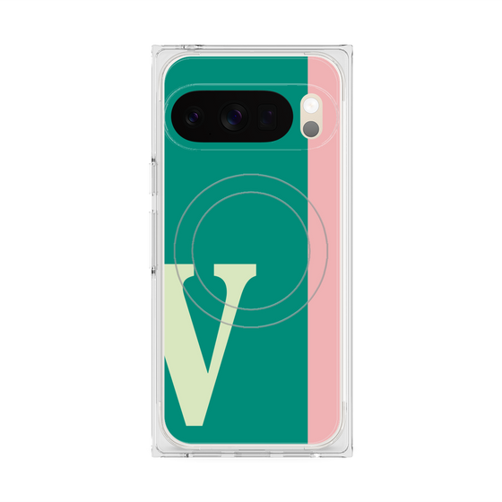Premium Square Case with Pixelsnap［ Original - initial color line - V green ］