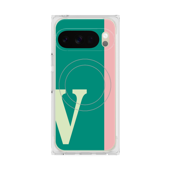 Premium Square Case with Pixelsnap［ Original - initial color line - V green ］