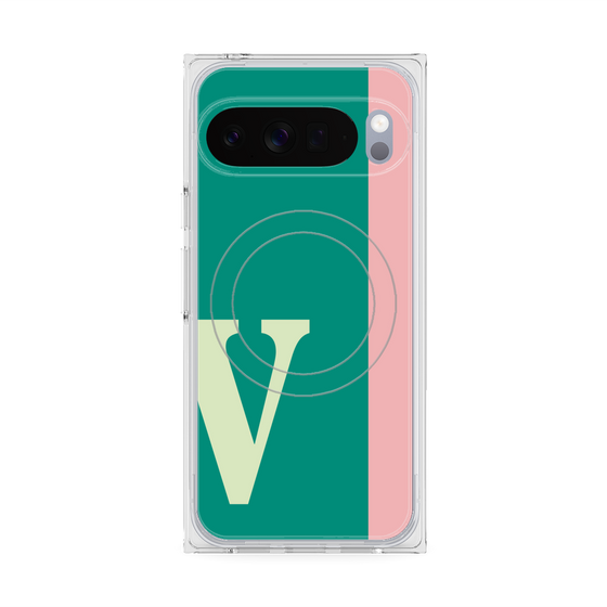 Premium Square Case with Pixelsnap［ Original - initial color line - V green ］
