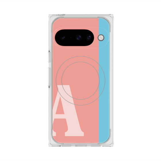 Premium Square Case with Pixelsnap［ Original - initial color line - A pink ］