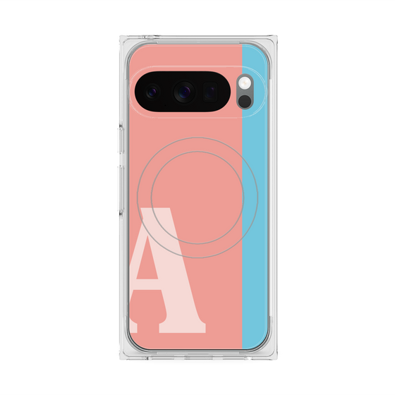 Premium Square Case with Pixelsnap［ Original - initial color line - A pink ］