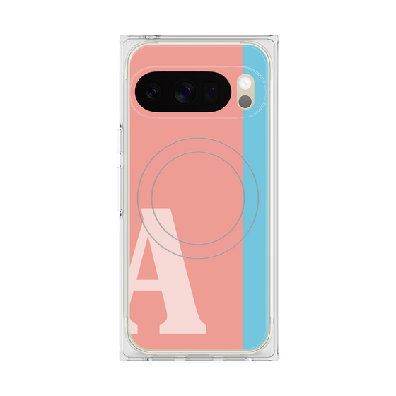 Premium Square Case with Pixelsnap［ Original - initial color line - A pink ］