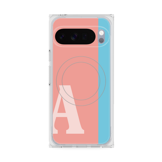 Premium Square Case with Pixelsnap［ Original - initial color line - A pink ］