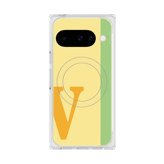Premium Square Case with Pixelsnap［ Original - initial color line - V yellow ］