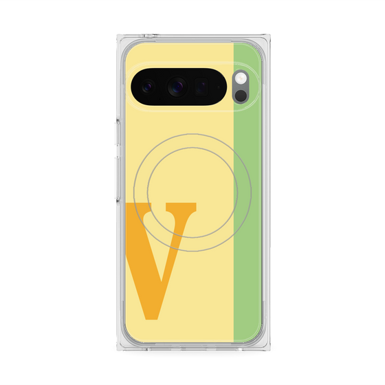 Premium Square Case with Pixelsnap［ Original - initial color line - V yellow ］