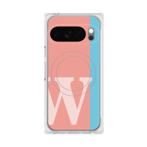 Premium Square Case with Pixelsnap［ Original - initial color line - W pink ］