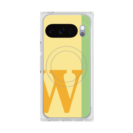 Premium Square Case with Pixelsnap［ Original - initial color line - W yellow ］