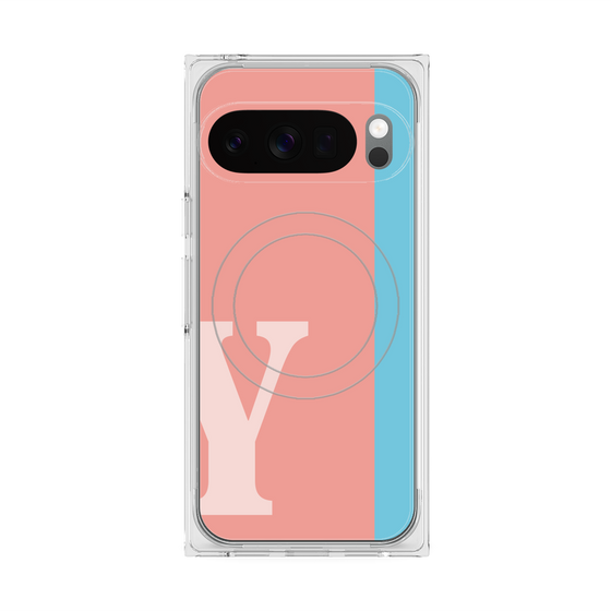 Premium Square Case with Pixelsnap［ Original - initial color line - Y pink ］