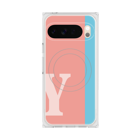 Premium Square Case with Pixelsnap［ Original - initial color line - Y pink ］