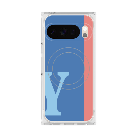 Premium Square Case with Pixelsnap［ Original - initial color line - Y blue ］