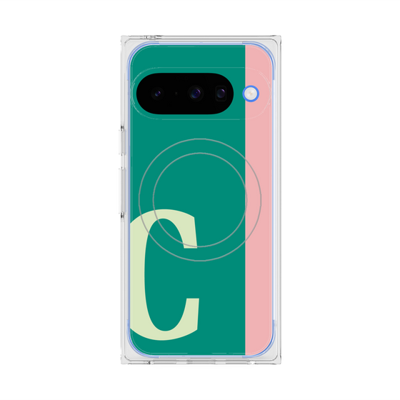 Premium Square Case with Pixelsnap［ Original - initial color line - C green ］