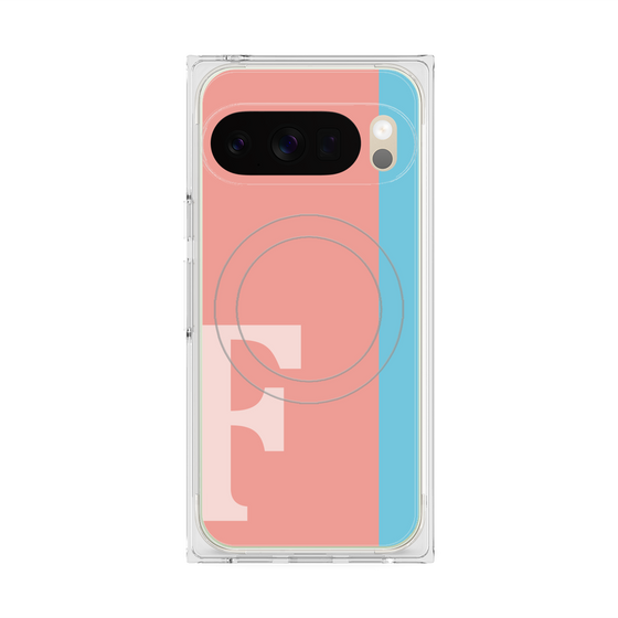 Premium Square Case with Pixelsnap［ Original - initial color line - F pink ］