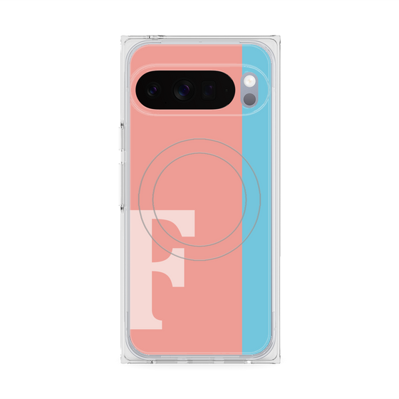 Premium Square Case with Pixelsnap［ Original - initial color line - F pink ］