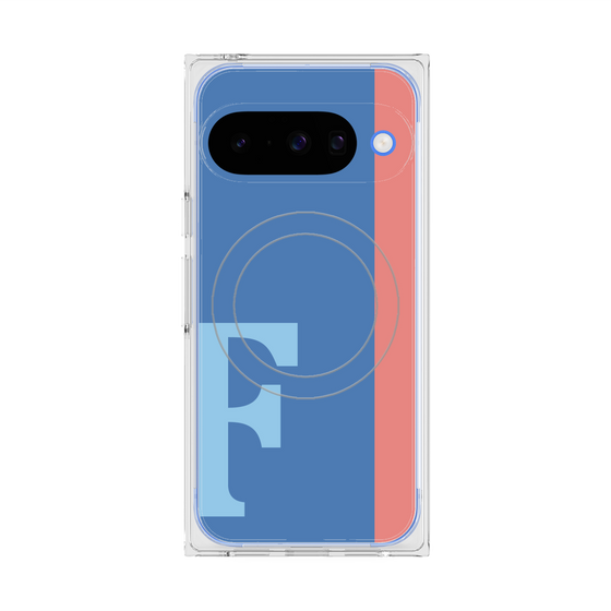 Premium Square Case with Pixelsnap［ Original - initial color line - F blue ］