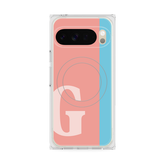Premium Square Case with Pixelsnap［ Original - initial color line - G pink ］